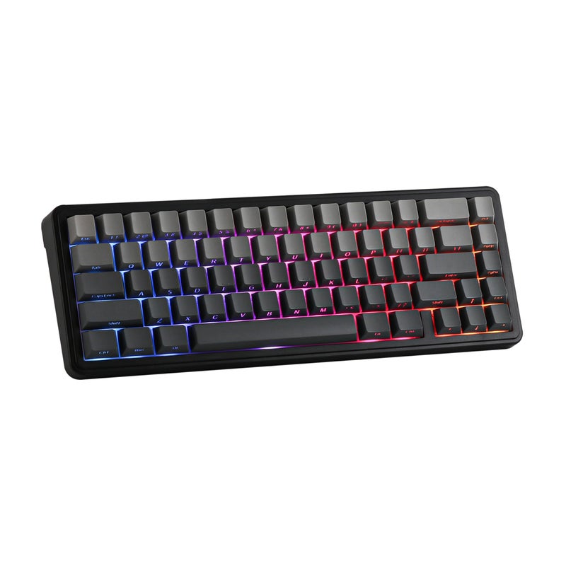 EPOMAKER x Aula F65 65% Wireless Mechanical Keyboard, Hot Swappable Gasket Custom Gaming Keyboard with Five-Layer Padding, RGB Backlit, Bluetooth/2.4GHz/USB-C (Black, Reaper Switch) - Image 1
