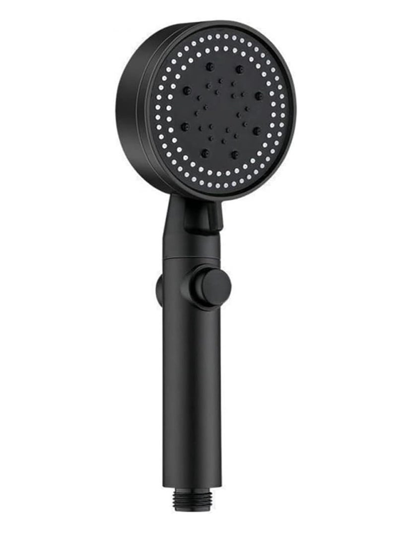 High Pressure Water Saving Adjustable Shower Head (1 Pieces) - Black  - Image 1