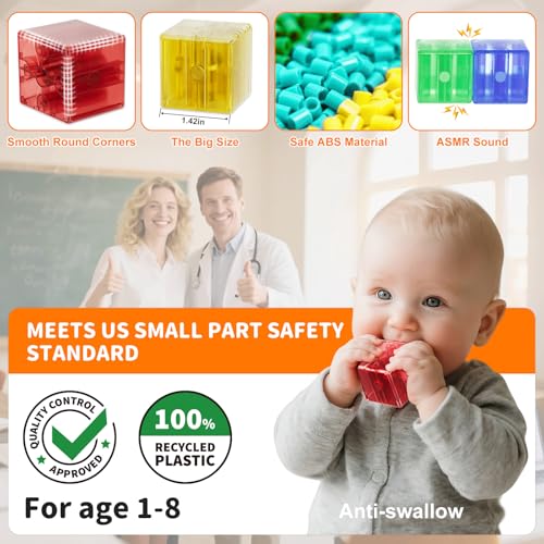 Asago Transparent Magnetic Blocks for Kids Ages 4840PCS Mini Play Magnet Building Shapes SetMontessori Magnetic Cubes for Toddlers 13Preschool STEM Educational Sensory Magnet Toys for Kids 35 - Image 5