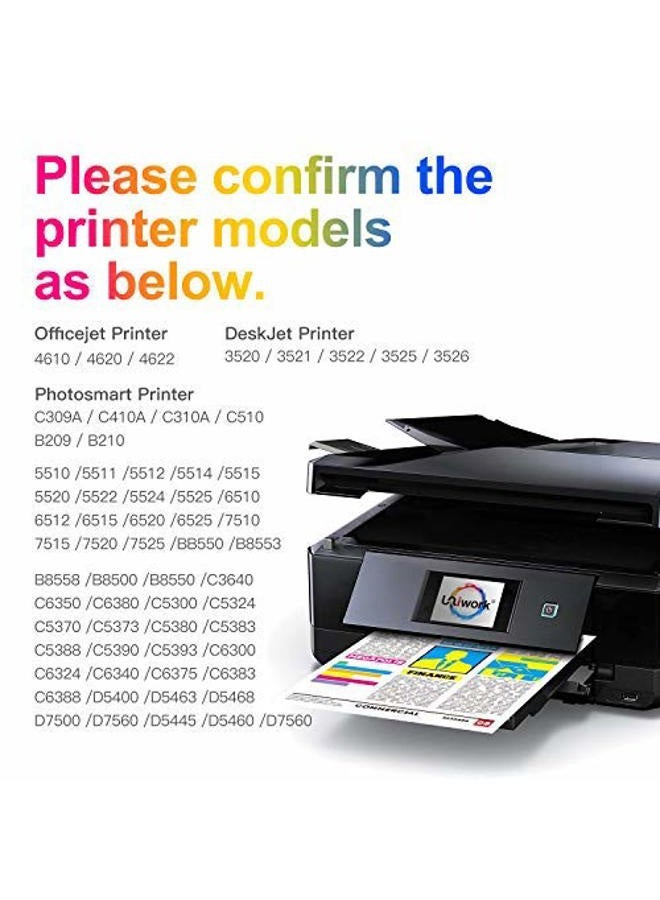 Uniwork Compatible Ink Cartridge Replacement for HP 564 564XL Replacement for Photosmart 6520 5520 4620 5510 C410a 6525 5514 OfficeJet 7510 4620 DeskJet 3522 Printer Tray (4BK/2C/2M/2Y) 10 Pack - Image 2