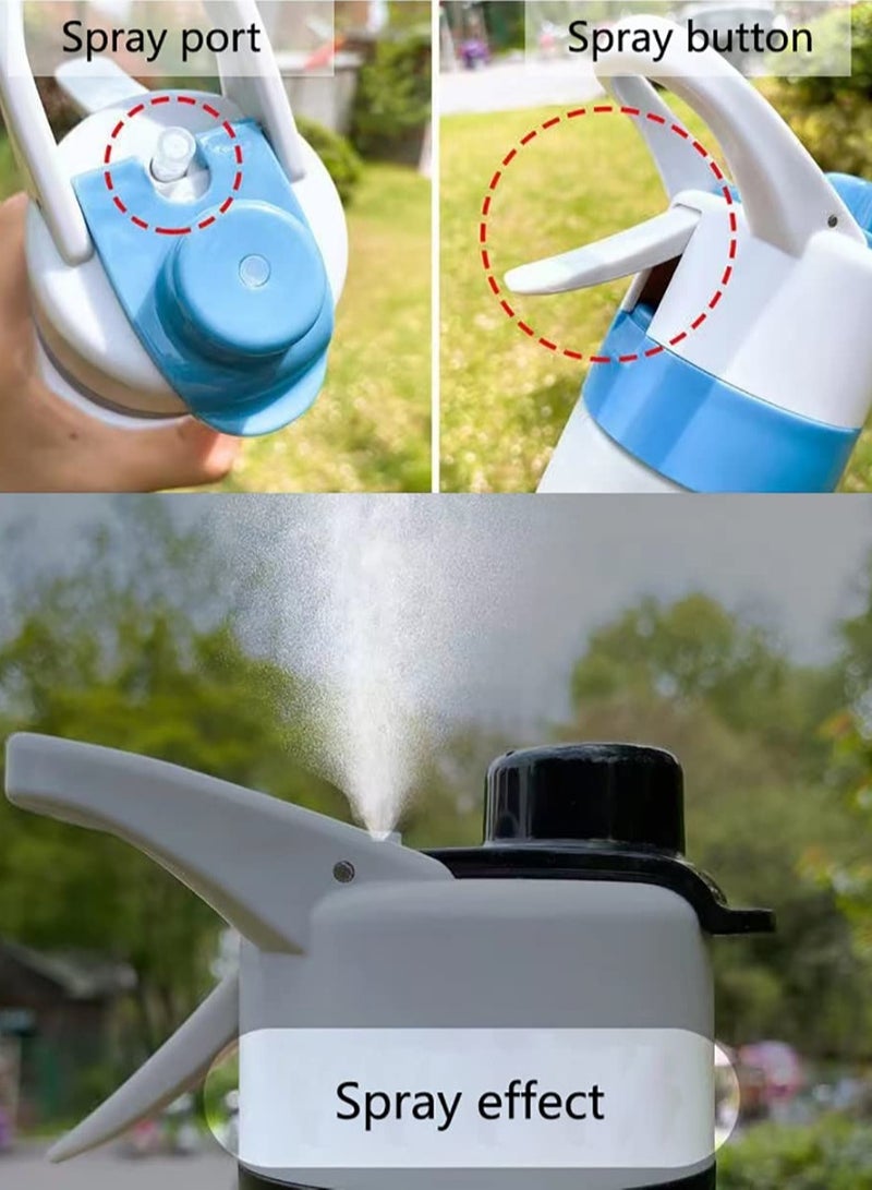 SYOSI Mist Spray Water Bottle, 650ml Sports Water Bottle Reusable Fitness Water Jug Multifunctional Spray Water Cup with Mist Hydration - Image 5