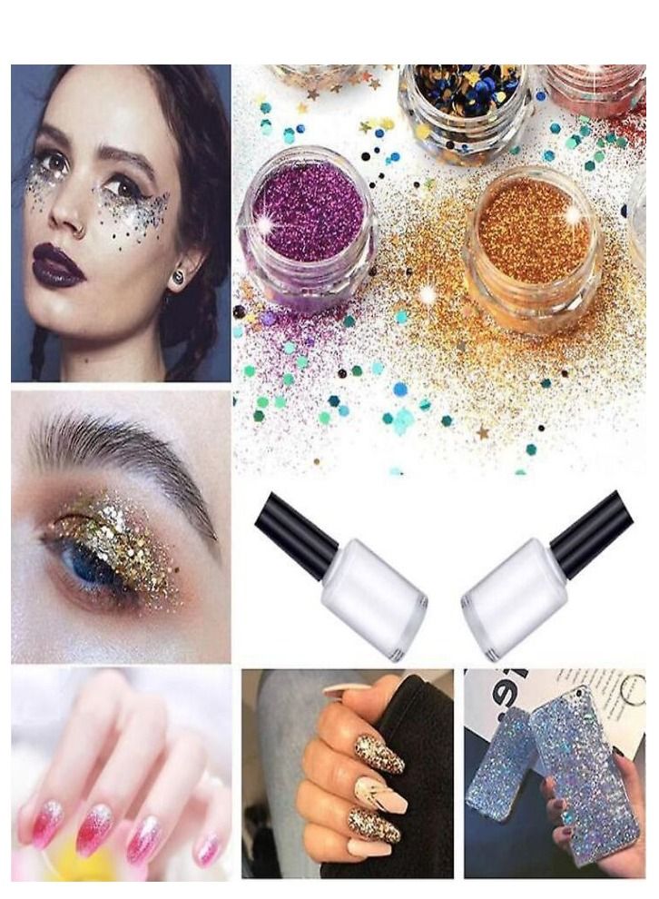 طقم تاتو لامع لامع في الظلام من 24 لونًا ، وشم مؤقت لامع - Image 4