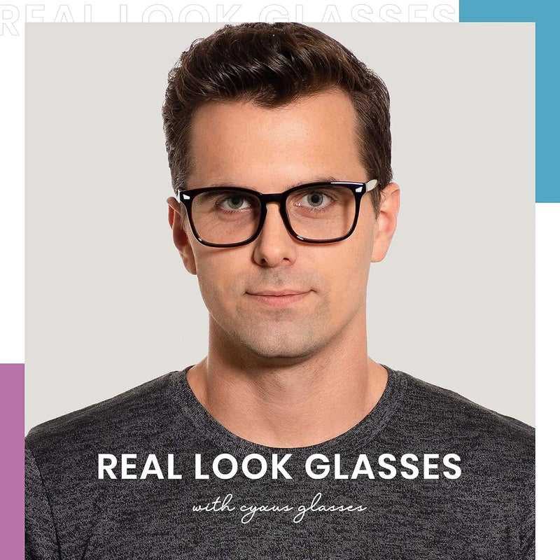 Cyxus Blue Light Glasses for Men Women Reduce Eye Strain UV Blocking for Computer Screen 8082 - Image 3