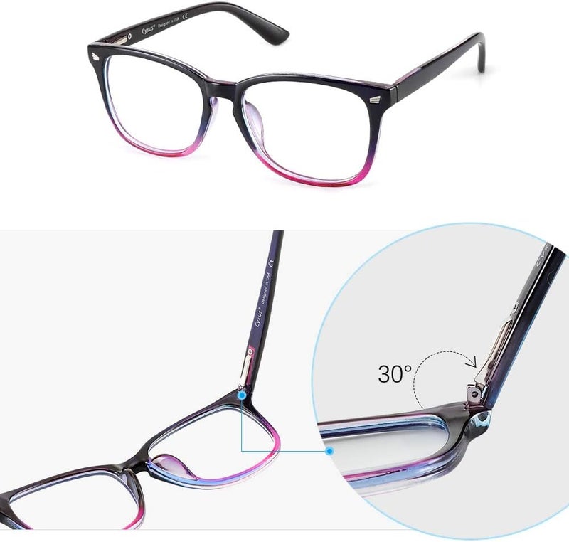 Cyxus Blue Light Glasses for Men Women Reduce Eye Strain UV Blocking for Computer Screen 8082 - Image 4