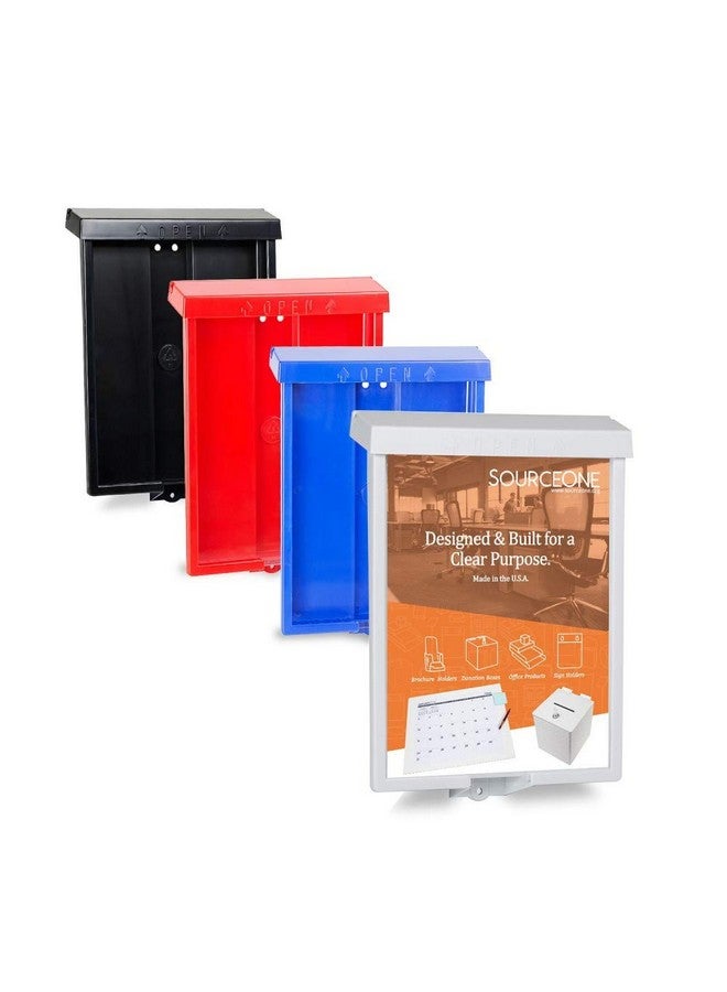 SOURCEONE.ORG Outdoor Real Estate Style Brochure Holder Color Variety White Black Red Pink & Blue Available - Image 2
