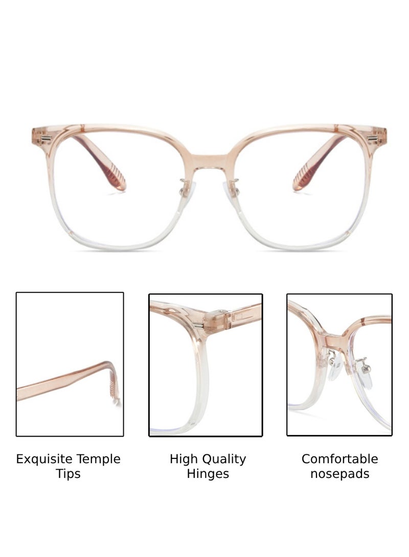 Urban Utility Blue Light Blocking Optical Eyeglasses - Stylish Oversized Frames, Clear Lens, Polarized. Top-rated Bluelight Protection for Reading, Work, & Screen Time. Vintage-Inspired, Lightweight Design. - Image 4