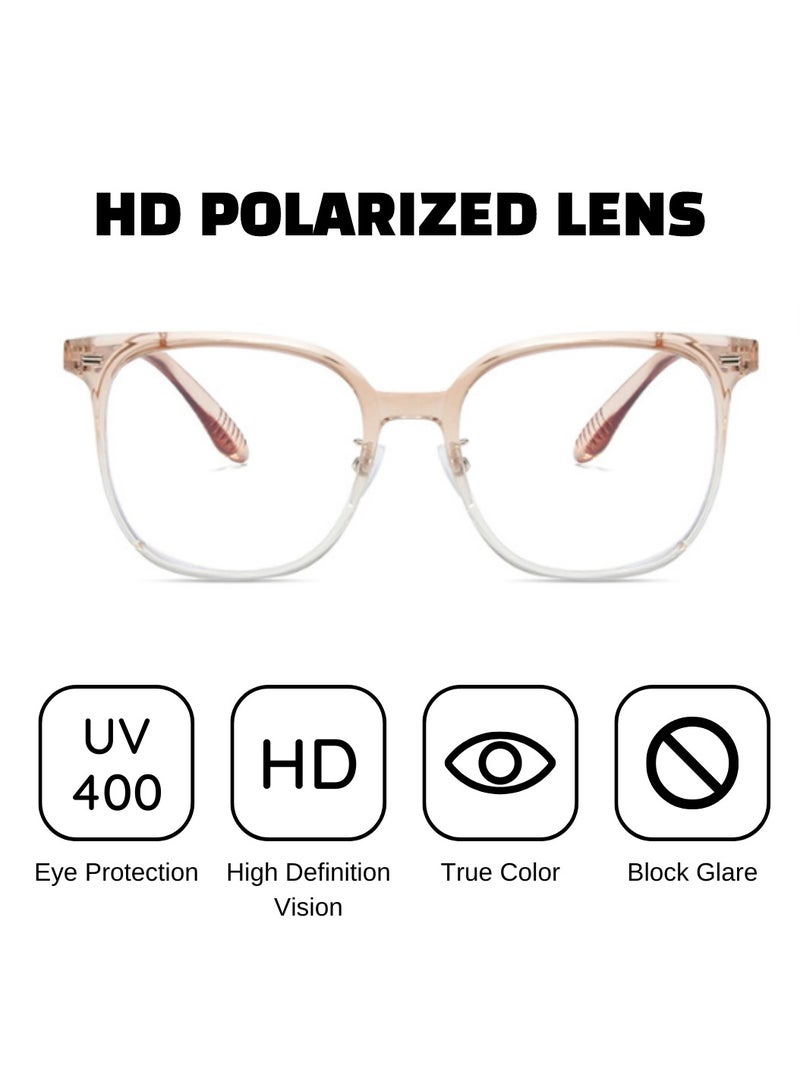 Urban Utility Blue Light Blocking Optical Eyeglasses - Stylish Oversized Frames, Clear Lens, Polarized. Top-rated Bluelight Protection for Reading, Work, & Screen Time. Vintage-Inspired, Lightweight Design. - Image 5