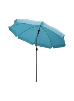 Turquoise Beach Umbrella 200Cm J - 2019010, Portable Beach Parasol Tilting Garden Sunshade Umbrella UV Resistant