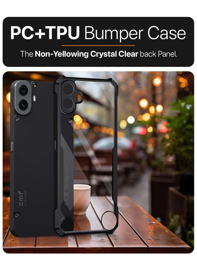 حافظة لهاتف Nothing CMF Phone 1 غطاء خلفي صلب مقاوم للصدمات ومضاد للاصفرار، حافظة حماية 360 درجة من مادة TPU، غطاء خلفي شفاف لهاتف Nothing CMF Phone 1 - Image 3