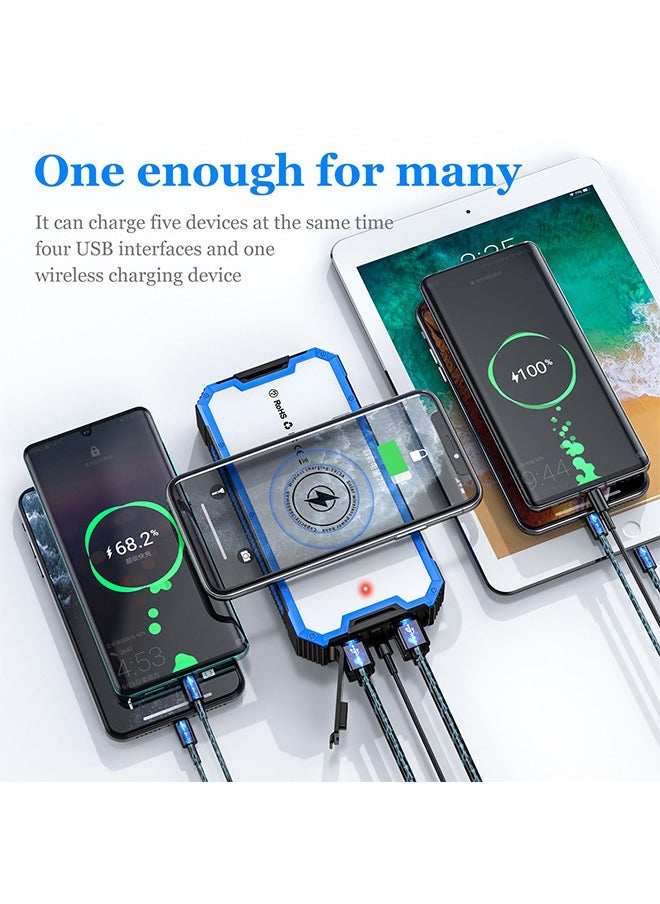 Joshberg 36800mAh Solar Power Bank with Wireless Charger,Fast Charging,LED Flashlight,for Outdoor/Camping  - Image 3