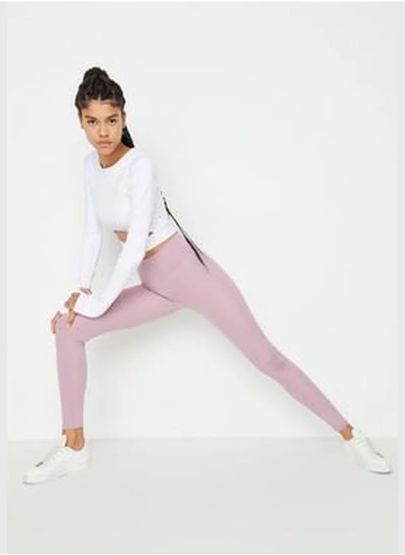 trendyol Dried Rose Flowers Full Length Sport Leggings With Wide Elastic Waistband TWOAW21TA0029