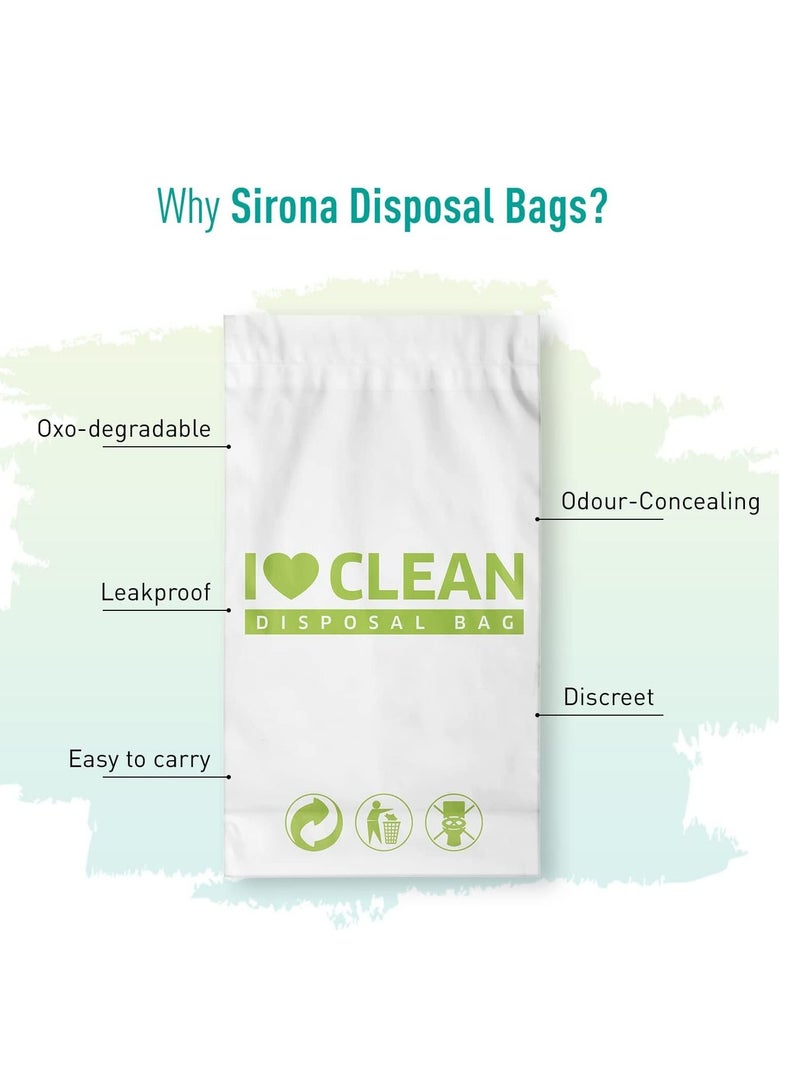 Sirona Sirona Sanitary Disposable Bags | Pad Disposal Bags | Discreet Disposal of Tampons, Condoms, Diaper, Sanitary Pads, Panty Liner and Personal Hygiene Waste | Women Privacy Handling Bag (135 Bags) - Image 4