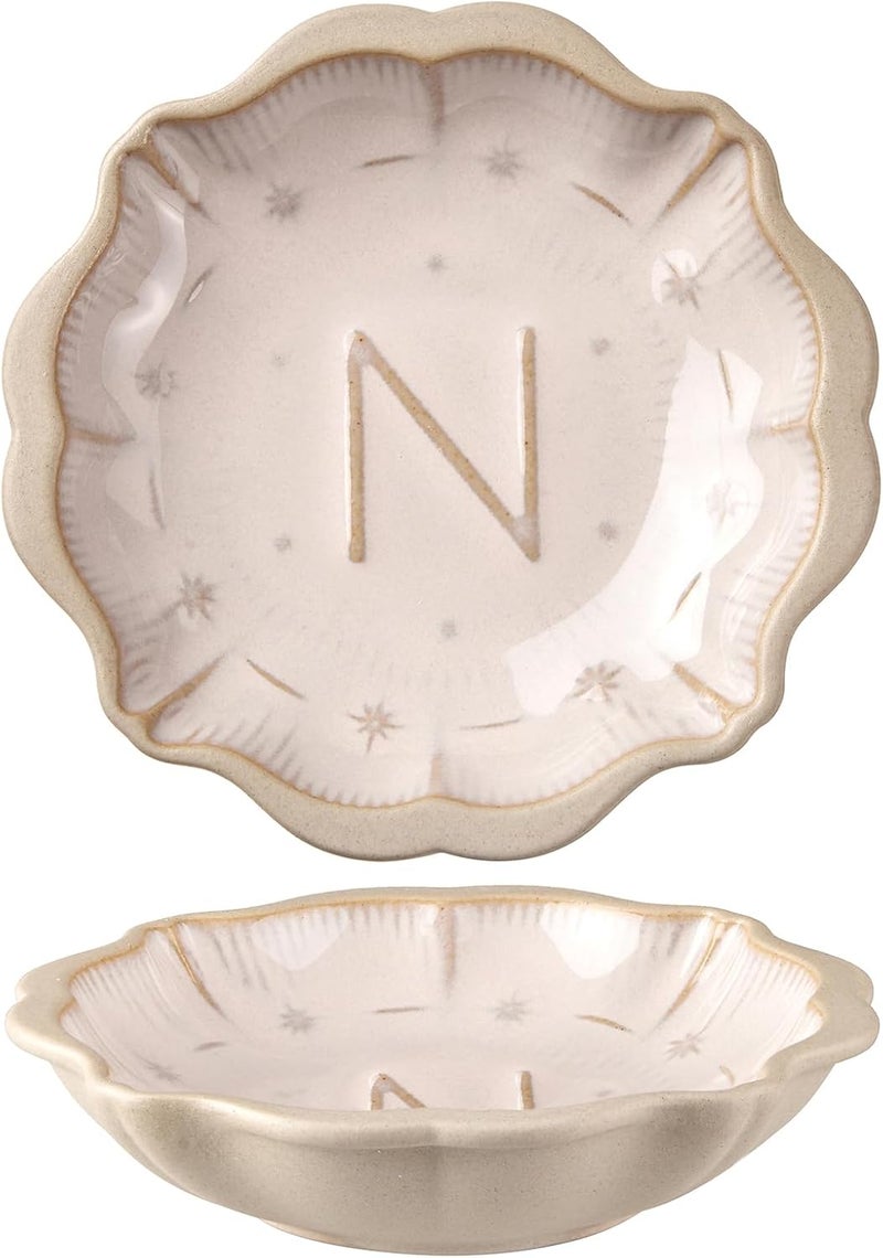 Meideal Ceramic Soy Sauce Dish 2 Oz Beige Dipping Bowls Set Small Serving Bowls Set of 2 Mini Dip Plates for Side Dishes Ketchup Appetizer Soy Vinegar Sushi BBQ Party Condiments N - Image 1