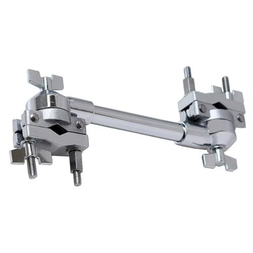 TUOREN Dual Drum 360 Rotating Double Drum MultiClamp with Extended Connecting Rod Percussion Mounting Bracket Compatible with SCEXDGC Clamp Short - Image 3