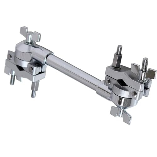 TUOREN Dual Drum 360 Rotating Double Drum MultiClamp with Extended Connecting Rod Percussion Mounting Bracket Compatible with SCEXDGC Clamp Short - Image 1