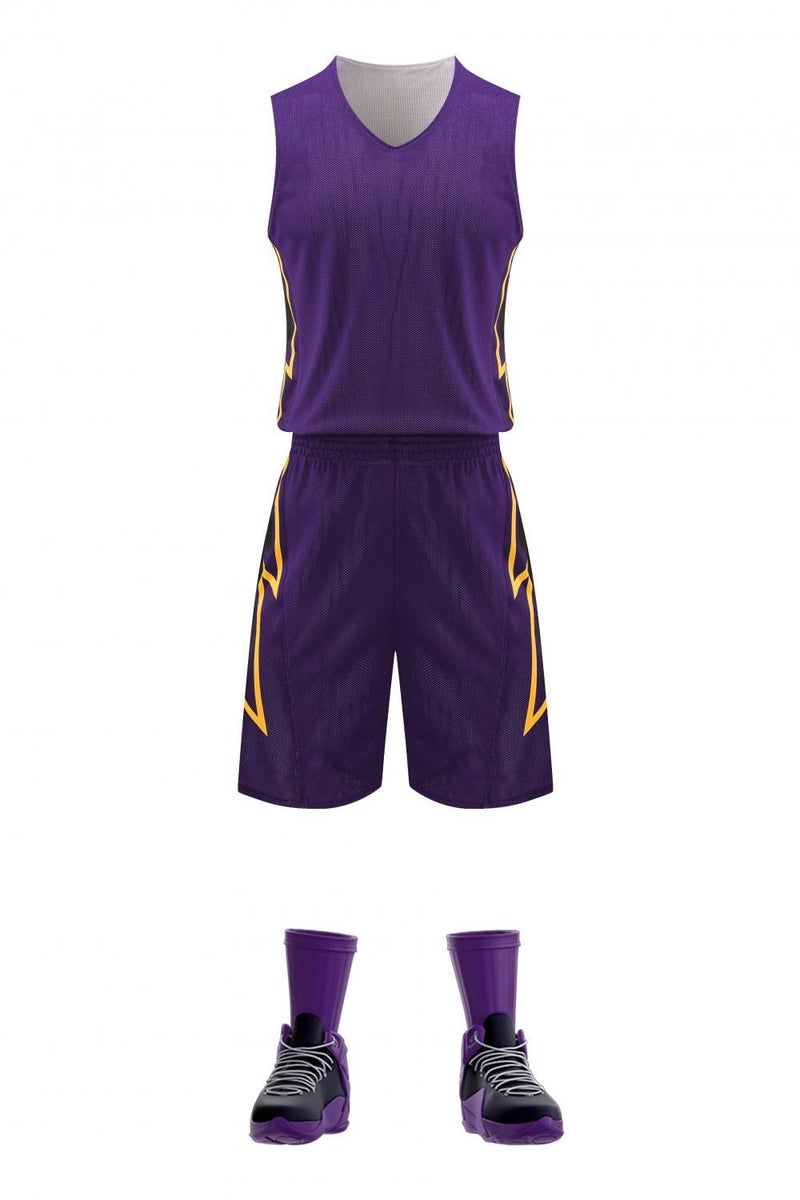 Extremely Fast Double-Sided Basketball Uniforms For Adults And Children, Customized Breathable Quick-Drying Sports Suits, Street Trendy Jerseys - Image 1