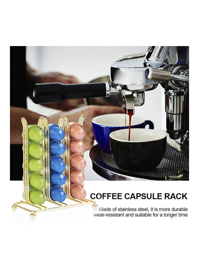 NIBEMINENT 30 Coffee Capsule Holder Pod Stand Rack Gold 6.3X3.7X7.9 inchinch - Image 4