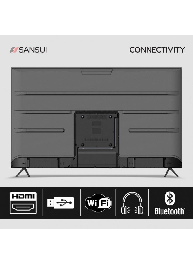 Sansui 58-Inch 4K UHD Edgeless Smart LED TV – WebOS with ThinQ AI, Dolby Audio, Quad-Core Processor, Voice Control, Dual HDMI/USB, Frameless Design – Model SS58LT4KW501  - Image 3