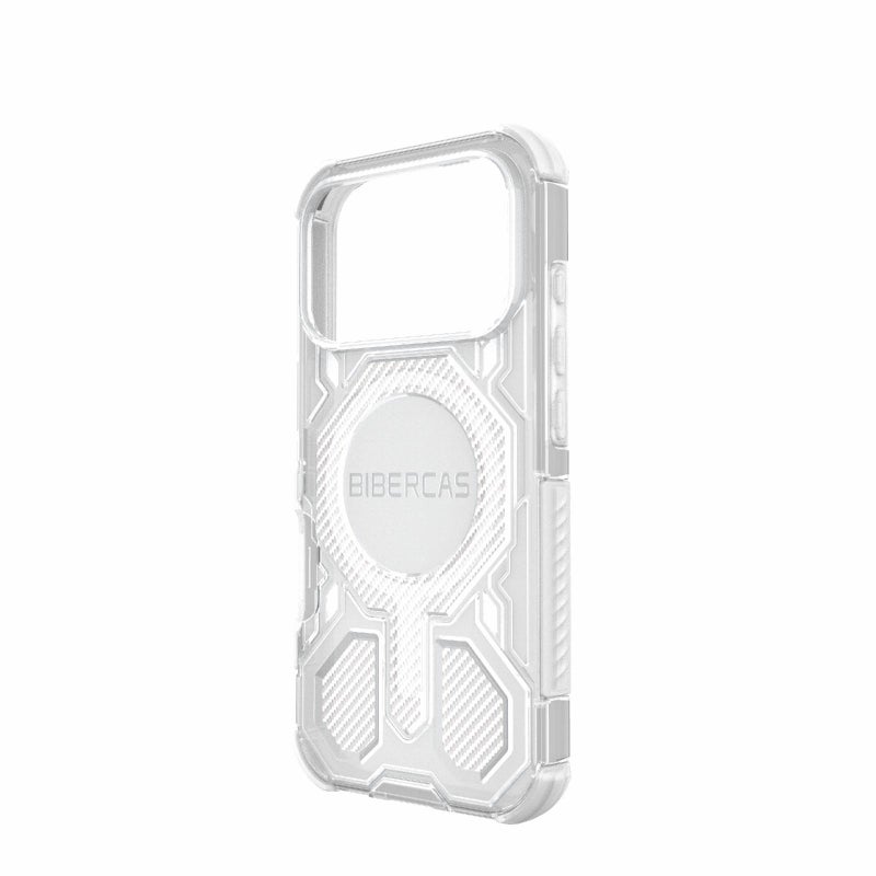 BIBERCAS For Iphone 17 Pro Transparent Color Series Magsafe Air Bag Shockproof Phone Case(White) - Image 3