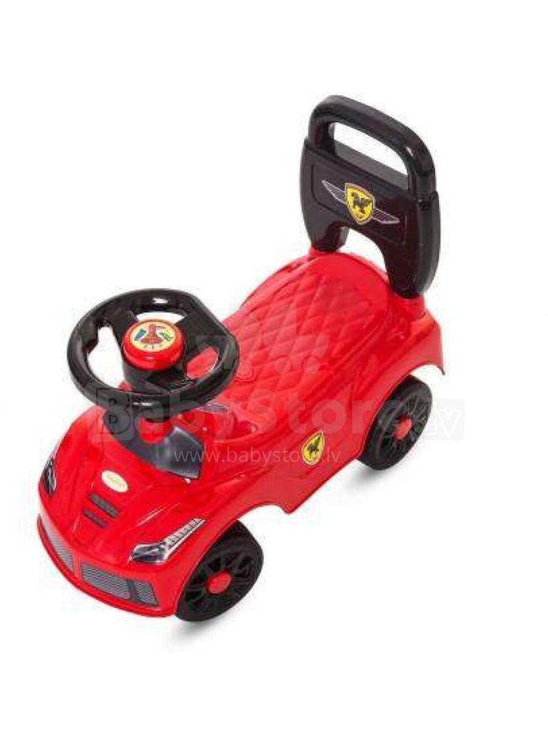 Stylish Red Ride-On Toy Car for Kids with Steering Wheel, Horn, and Fun Stickers – Perfect First Car for Toddlers and Young Children - Image 3