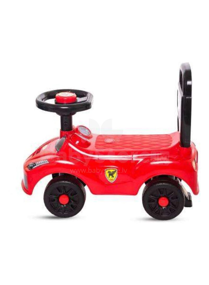 Stylish Red Ride-On Toy Car for Kids with Steering Wheel, Horn, and Fun Stickers – Perfect First Car for Toddlers and Young Children - Image 4