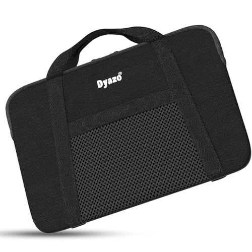 Dyazo 13.3 Inch Laptop Sleeve Bag | Padded Sleeve with Front Mesh Pocket & Handle | Sleeve Case Compatible for MacBook Pro/Air 13 M2 M1, HP, Dell, ASUS, Acer and Lenovo (Black) - Image 1