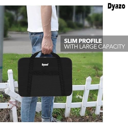 Dyazo 13.3 Inch Laptop Sleeve Bag | Padded Sleeve with Front Mesh Pocket & Handle | Sleeve Case Compatible for MacBook Pro/Air 13 M2 M1, HP, Dell, ASUS, Acer and Lenovo (Black) - Image 3