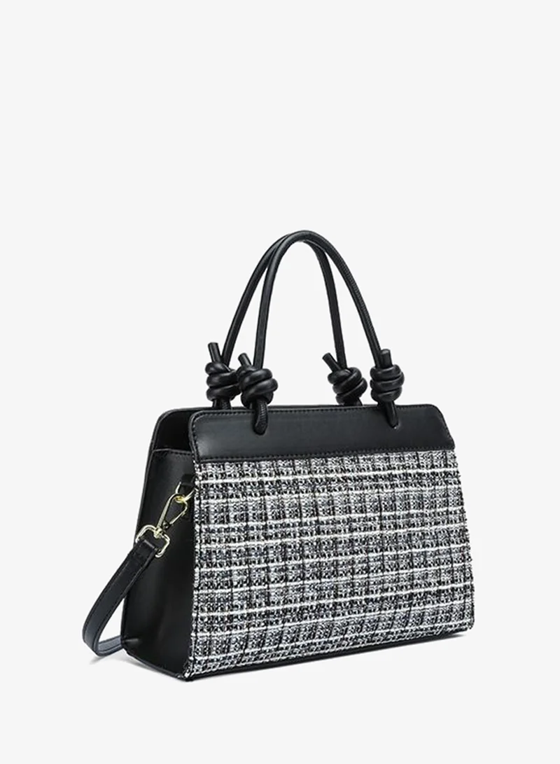 فايور Knotted-Handle Tweed Tote Bag DR 007