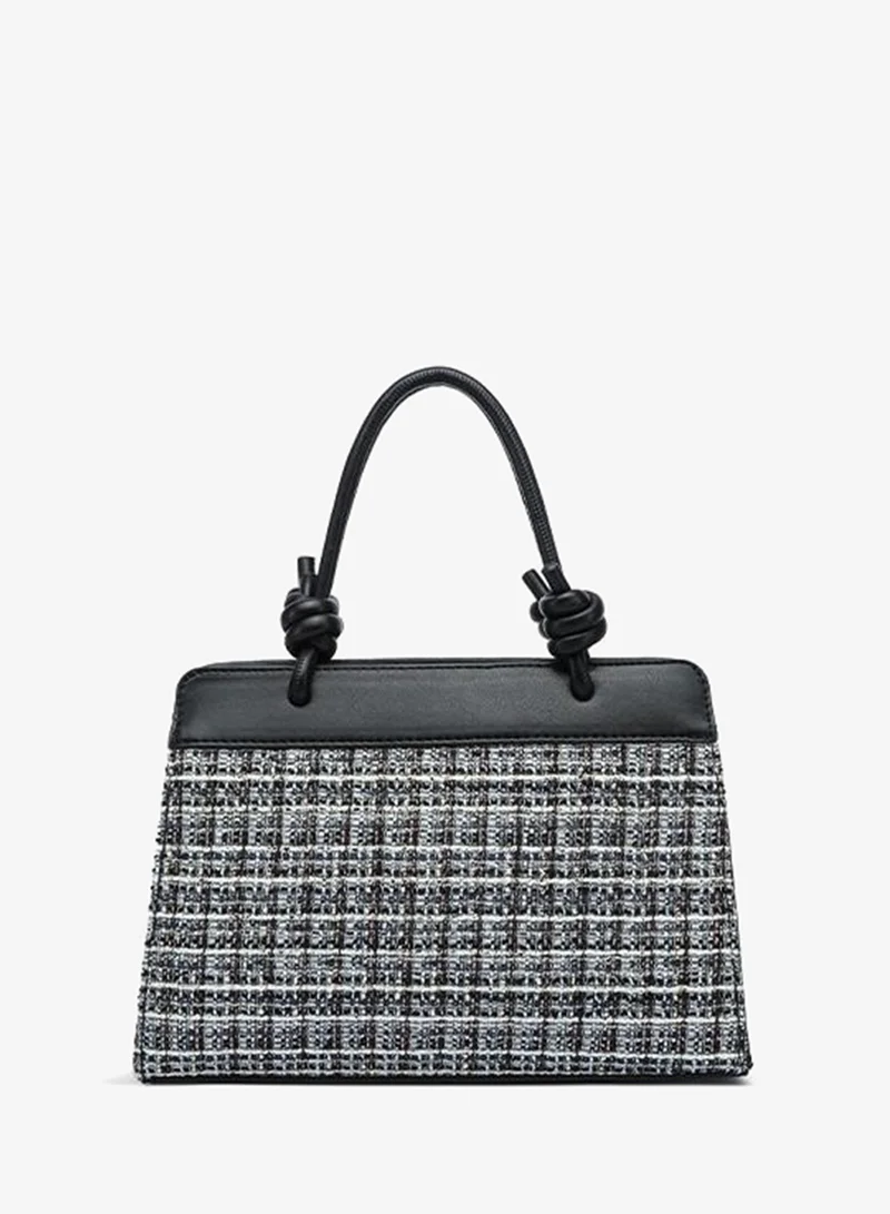 فايور Knotted-Handle Tweed Tote Bag DR 007