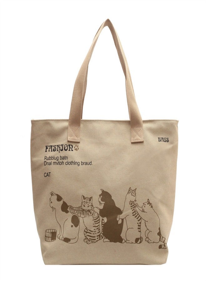 Tote Bag Canvas Large Capacity Shoulder Crossbody Fashion Handbag  - Image 1