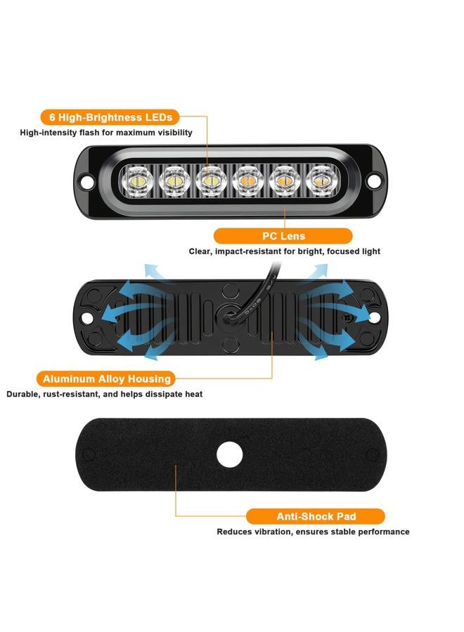 EEEKit 10PCS Car LED Emergency Strobe Lights - Image 5