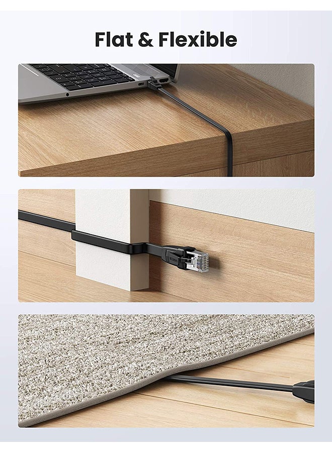 Ugreen Ethernet Cable Flat CAT 8 40Gbps 2000MHz PoE LAN RJ45 Cord Gigabit Internet Network Wire Compatible with Xbox One PS4/5 Router Modem TV Raspberry Hub -5M - Image 3