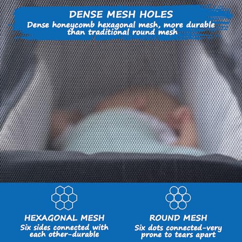 Coldwind Baby Mosquito Net for Stroller, Reusable Bug Net for Stroller, Playards, Pack N Plays and Portable Mini Crib, Portable & Durable Baby Insect Netting, Black - Image 4