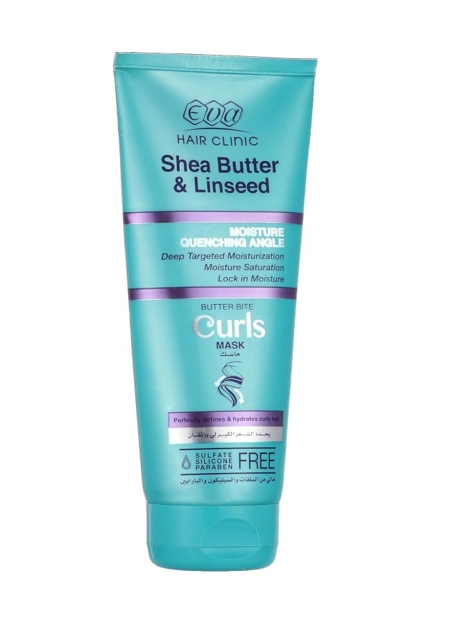 إيفا قناع الشعر المجعد من هير كلينيك كيرلز مع زبدة الشيا وبذور الكتان 200 مل