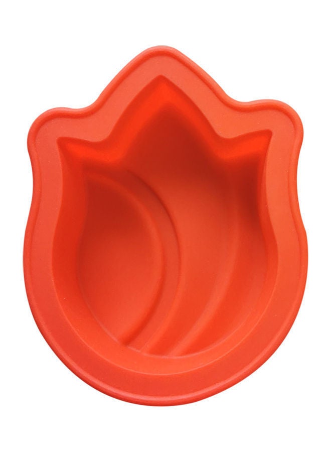 NIBEMINENT Flower Shape Silicone Baking Mould Orange 13.7 x 10.4cm - Image 2