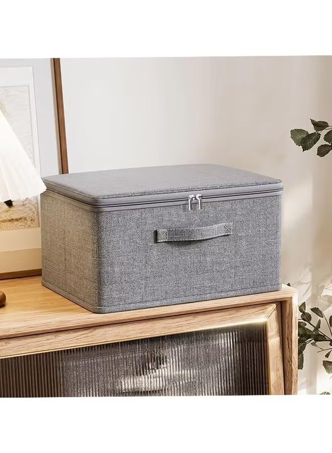 Gerenic 1/3Pcs Clothes Storage Box with Lids, Foldable Clothes Storage Bins, Storage Containers with Zippers and Reinforced Handles, Sturdy Oxford Fabric Closet Storage Bags, Waterproof Clothes Storage Box, Closet Shelf Organizer and Storage, Washabl Storage Box for Clothing, Blanket, Comforter, Bedding and Toys, Large Capacity Reinforced Durable Space-Saving - Image 4