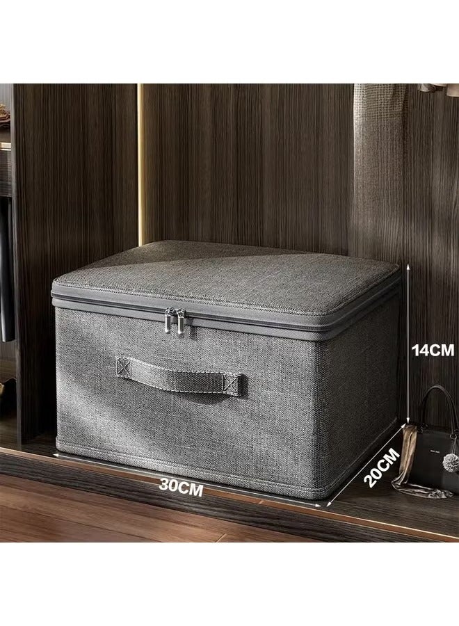 Gerenic 1/3Pcs Clothes Storage Box with Lids, Foldable Clothes Storage Bins, Storage Containers with Zippers and Reinforced Handles, Sturdy Oxford Fabric Closet Storage Bags, Waterproof Clothes Storage Box, Closet Shelf Organizer and Storage, Washabl Storage Box for Clothing, Blanket, Comforter, Bedding and Toys, Large Capacity Reinforced Durable Space-Saving - Image 2