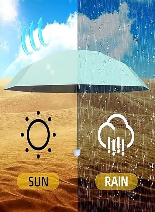 Besque UV Big Size Umbrella for Sun Protection Rain Windproof Strong large 2 fold for men women kids boys girls Perfect Umbrella with cover small case stylish Windproof & Compact UV large size (Light Green) - Image 5