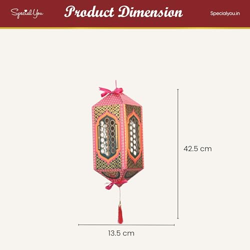 SpecialYou.in SpecialYou® Diwali Decoration for Home Decor with Paper Kandil Wall Hanging Decoration, Akash Kandil for Diwali Foldable, Deepawali Decoration Items- Pack of 2 - Image 4