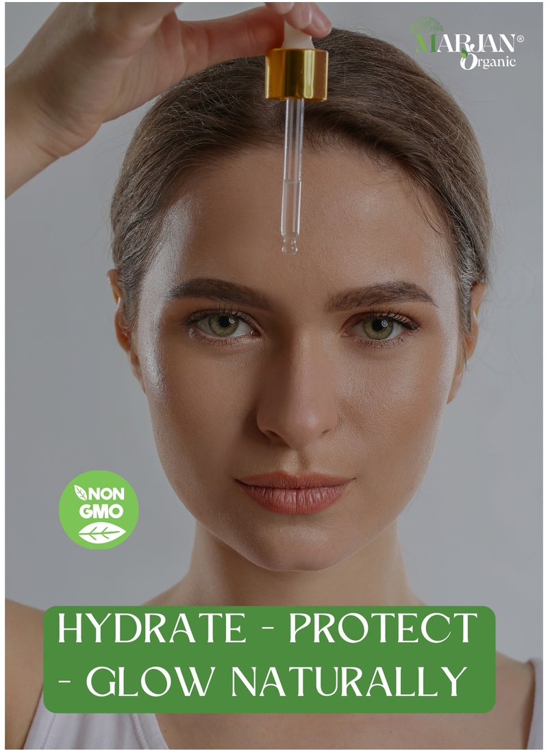 MARJAN ORGANIC Castor Oil (Castor Seed) 10ml - Certified Organic - 100% Pure Cold Pressed - Nourishing Hair, Skin & Nail Treatment - Eyelash & Eyebrow Growth Serum - Promotes Hair Growth & Conditions  - Image 3