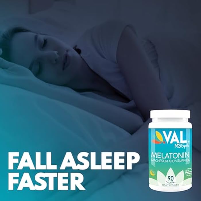 VAL Mg Experts Melatonin 3mg with Vitamin B6 & Magnesium | 90-Day Supply | Sleep Support & Healthy Circadian Rhythm | Non-GMO, Gluten-Free, Antioxidant Formula - Image 4
