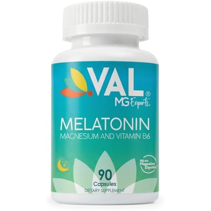 VAL Mg Experts Melatonin 3mg with Vitamin B6 & Magnesium | 90-Day Supply | Sleep Support & Healthy Circadian Rhythm | Non-GMO, Gluten-Free, Antioxidant Formula - Image 2