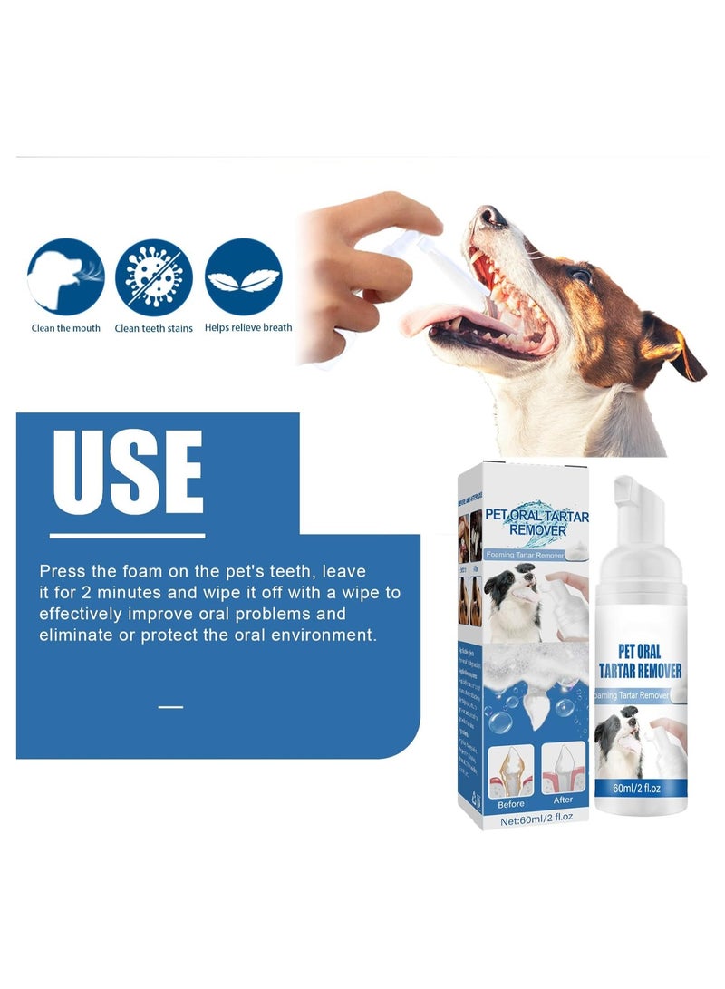 SOLARAE Pet Teeth Cleaning Foam, Oral Spray Pets, Pet Clean Teeth Cleaning Spray, Pet Teeth Cleaning Spray, Dog Oral Care Spray, Dental Care Bad Breath Treatmentfor Dogs & Cats Natural Breath Freshener, 60ML - Image 4