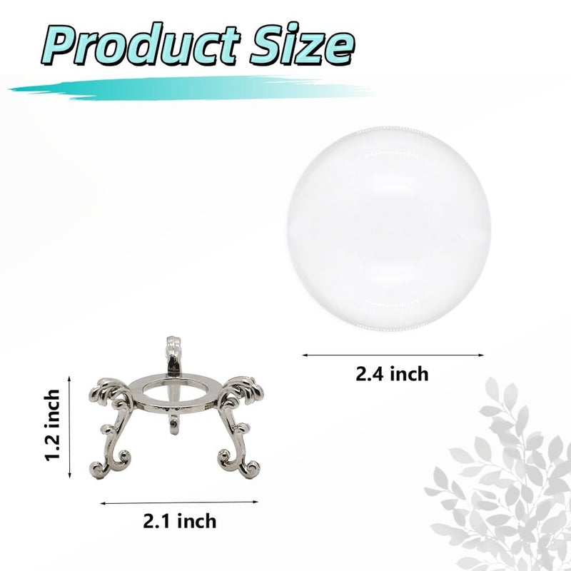 INTOMYTH 3D Crystal Ball with Stand, 2.4inch Universe Gifts Decorative Quartz Glass Ball Elegant Crystal Sphere Decor & Witchy Home Decor (Clear Crystal Ball) - Image 2
