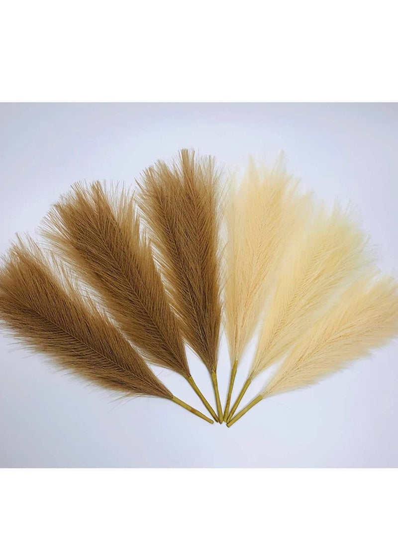 Excefore Pompas Floral Pampas Grass Decor Tall-Faux Artificial Dried Large flower bouquet 18”-8 Pcs - Image 3