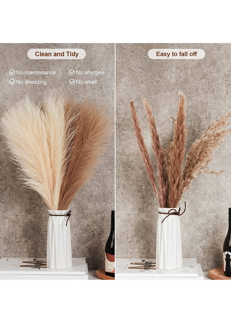 Excefore Pompas Floral Pampas Grass Decor Tall-Faux Artificial Dried Large flower bouquet 18”-8 Pcs - Image 2