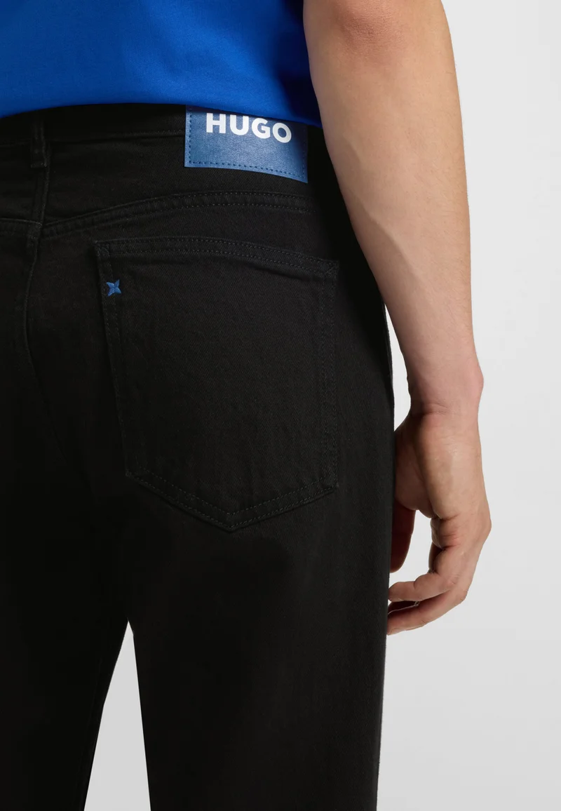 HUGO Black Slim-fit jeans in black stretch denim for Men | Best Price UAE