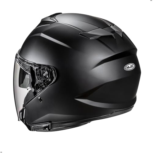 HJC i31 Solid Open Face Motorcycle Helmet, DOT Approved (Semi Flat Black, Medium) - Image 3
