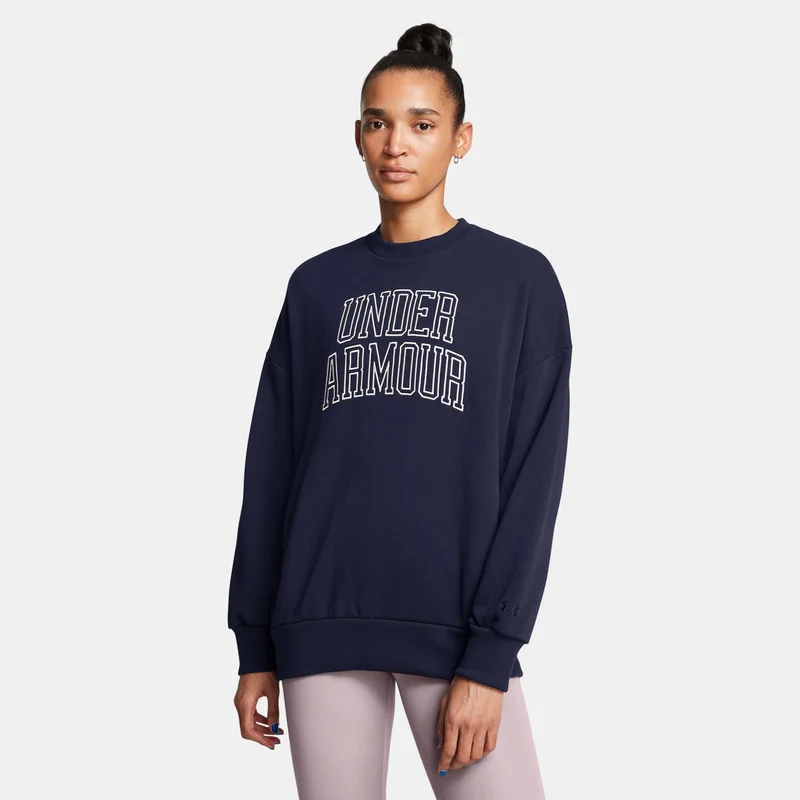 UNDER ARMOUR Blue Women's Icon Terry Sweatshirt for Women | Best Price UAE
