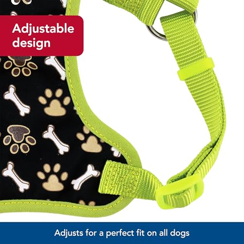Coastal Pet Ribbon Designer Wrap Adjustable Dog Harness - Large & Small Dog Harness - Breathable Mesh Harness for Dogs Pet Supplies for Dogs - Brown Paws & Bones, 5/8" x 16-19" - Image 4